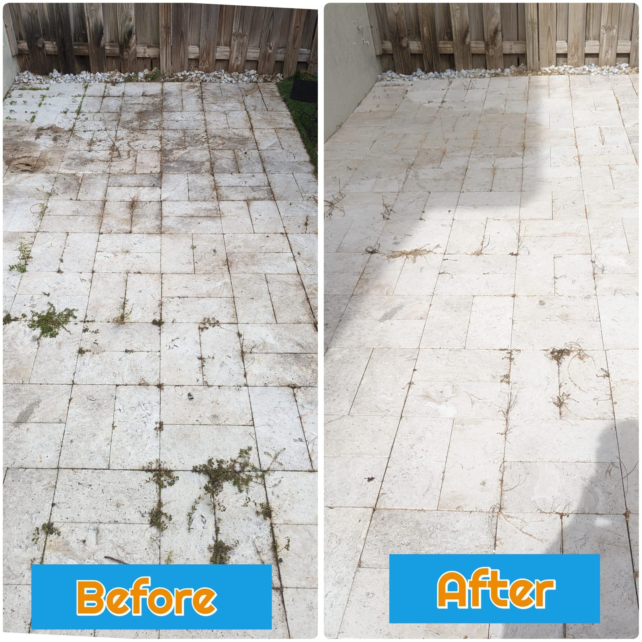 before after patio bricks