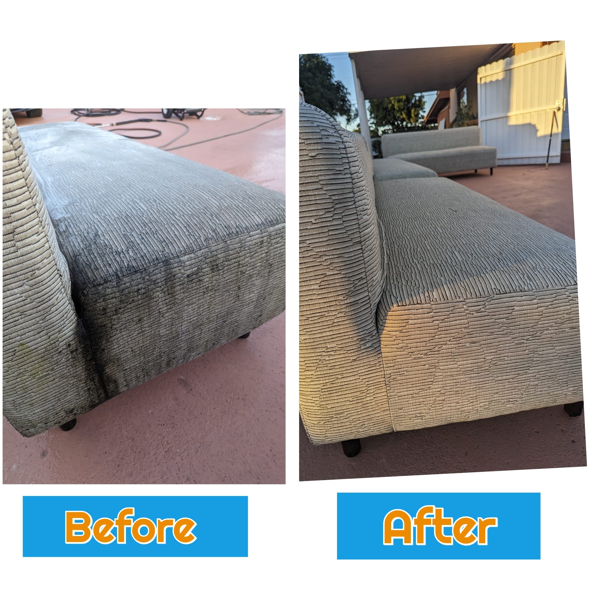 before after back porch sofa
